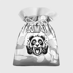 Мешок для подарков Sum41 рок панда на светлом фоне, цвет: 3D-принт