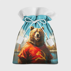 Мешок для подарков Медведь с гербом СССР, цвет: 3D-принт