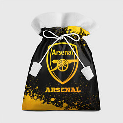 Мешок для подарков Arsenal - gold gradient, цвет: 3D-принт
