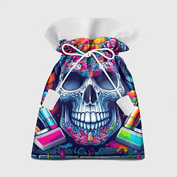 Мешок для подарков Ai art skull - graffiti, цвет: 3D-принт