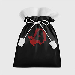 Мешок для подарков Left 4 Dead logo красный, цвет: 3D-принт
