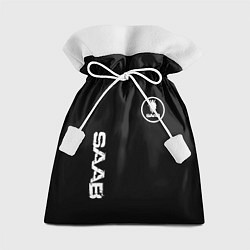Мешок для подарков SAAB logo white, цвет: 3D-принт