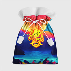 Мешок для подарков Samurai fire logo japan, цвет: 3D-принт