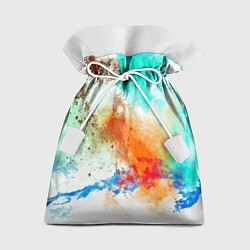 Мешок для подарков Штрихи красок цветные, цвет: 3D-принт