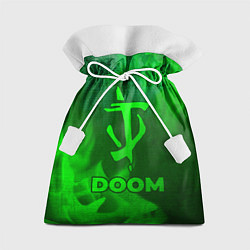 Мешок для подарков Doom - green gradient, цвет: 3D-принт