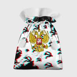 Мешок для подарков Россия паттерн ссср глитч, цвет: 3D-принт