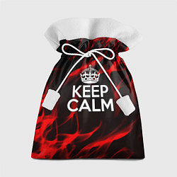 Мешок для подарков Keep calm flame red, цвет: 3D-принт