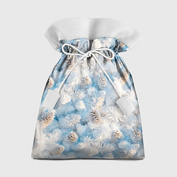 Мешок для подарков Мороз и солнце - еловые шишки, цвет: 3D-принт