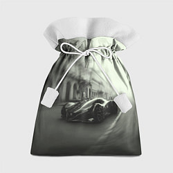 Мешок для подарков Спорткар в серых тонах, цвет: 3D-принт