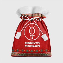 Мешок для подарков Marilyn Manson new year, цвет: 3D-принт