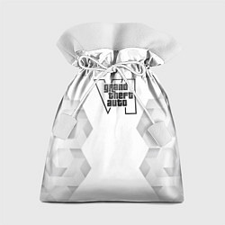 Мешок для подарков GTA6 white poly, цвет: 3D-принт
