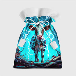 Мешок для подарков Корова в разрядах молнии, цвет: 3D-принт