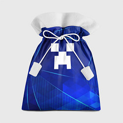 Мешок для подарков Minecraft blue poly, цвет: 3D-принт