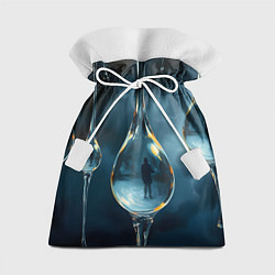 Мешок для подарков Люди в каплях, цвет: 3D-принт