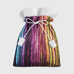 Мешок для подарков Неоновый и переливающийся киберпанк узор, цвет: 3D-принт