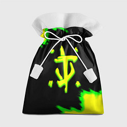 Мешок для подарков Doom огненное лого краски, цвет: 3D-принт