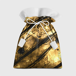 Мешок для подарков Золото с черной текстурой, цвет: 3D-принт