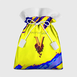 Мешок для подарков Cyberpunk краски неоновые, цвет: 3D-принт