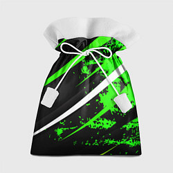 Мешок для подарков Color black and green, цвет: 3D-принт