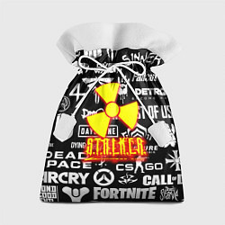 Мешок для подарков Сталкер все логотипы игр, цвет: 3D-принт