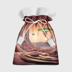 Мешок для подарков Фантастический инопланетный город, цвет: 3D-принт