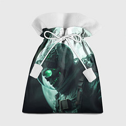 Мешок для подарков Скелет космонавта перед планетой, цвет: 3D-принт