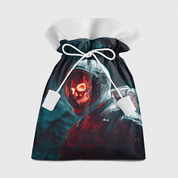 Мешок для подарков Череп космонавта красного цвета, цвет: 3D-принт