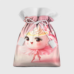 Мешок для подарков Балерина капучино розовый, цвет: 3D-принт