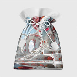 Мешок для подарков Инопланетный белый город, цвет: 3D-принт