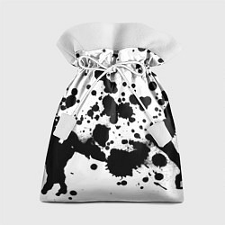 Мешок для подарков Брызги черной краски, цвет: 3D-принт