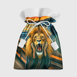 Мешок для подарков Лев кричит на картине Эдварда Мунка, цвет: 3D-принт