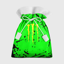 Мешок для подарков Monster energy кислотные брызги, цвет: 3D-принт