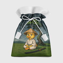 Мешок для подарков Утенок самурай - медитация, цвет: 3D-принт