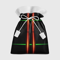 Мешок для подарков Neon green black red line, цвет: 3D-принт