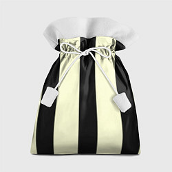 Мешок для подарков Color black beige line, цвет: 3D-принт