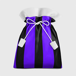 Мешок для подарков Color purple black stripes, цвет: 3D-принт