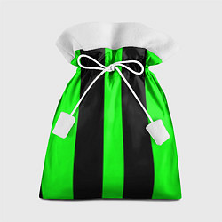 Мешок для подарков Color green black lines, цвет: 3D-принт