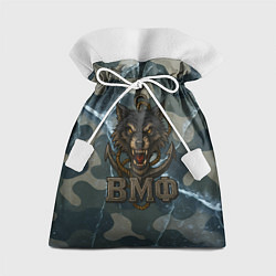 Мешок для подарков ВМФ волк на камуфляже, цвет: 3D-принт