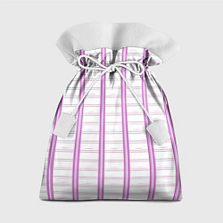 Мешок для подарков Color white cage pink line, цвет: 3D-принт