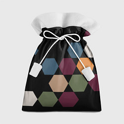 Мешок для подарков Honeycombs autumn colors, цвет: 3D-принт