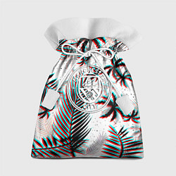 Мешок для подарков Манчестер сити глитч тропики, цвет: 3D-принт