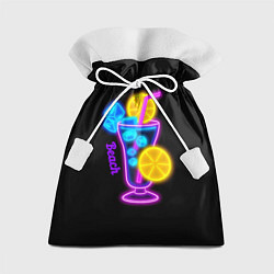 Мешок для подарков Night beach, цвет: 3D-принт
