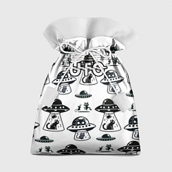 Мешок для подарков UFO и котики, цвет: 3D-принт