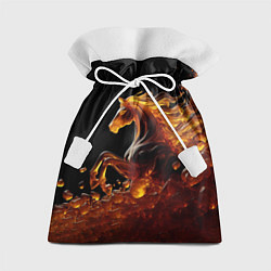 Мешок для подарков Оранжево желтая лошадь созданная из янтаря, цвет: 3D-принт