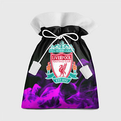 Мешок для подарков Liverpool неоновый огонь, цвет: 3D-принт
