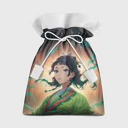 Мешок для подарков Маомао на фоне облаков, цвет: 3D-принт