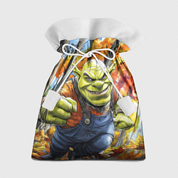 Мешок для подарков Шрек в осеннем лесу, цвет: 3D-принт