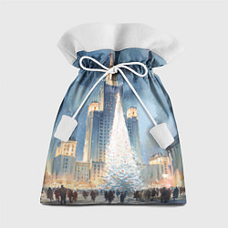 Мешок для подарков Новый год в Москве, цвет: 3D-принт