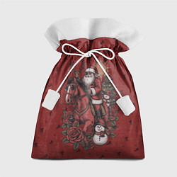 Мешок для подарков Санта Клаус на красном коне верхом, цвет: 3D-принт