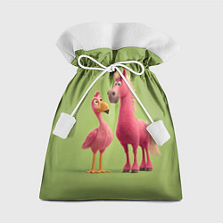Мешок для подарков Розовые они такие, цвет: 3D-принт